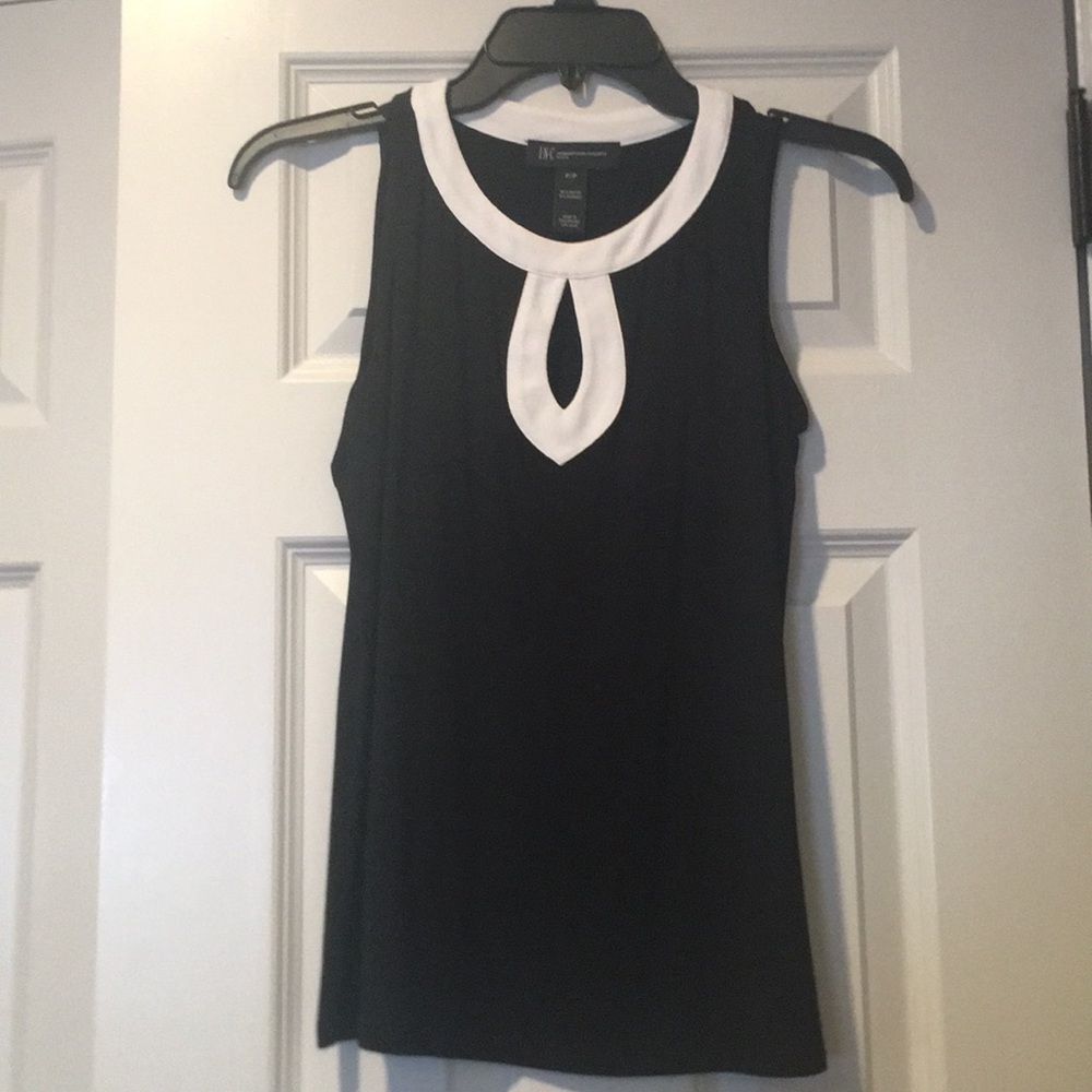 Black sleeveless top
